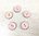 5 Kokosknöpfe 25mm Rosa Rose Emaille emailliert Knopf