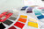 Farbmusterkarte Farbfächer Musterkarte echte Ledermuster